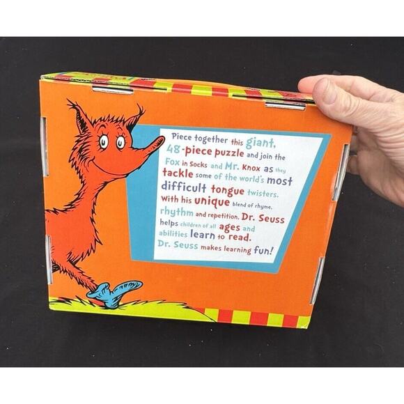 New Fox in Socks Floor Puzzle By Dr Seuss 48 Pieces 22.5 By 36 Inches 2008 - Picture 3 of 6